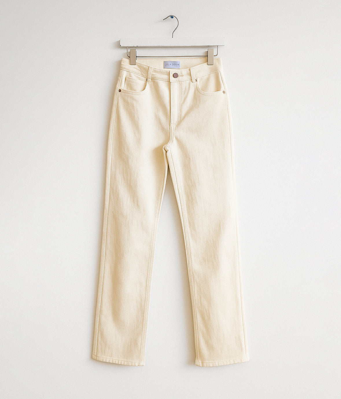 DENVER-RAW High Rise Straight Jeans