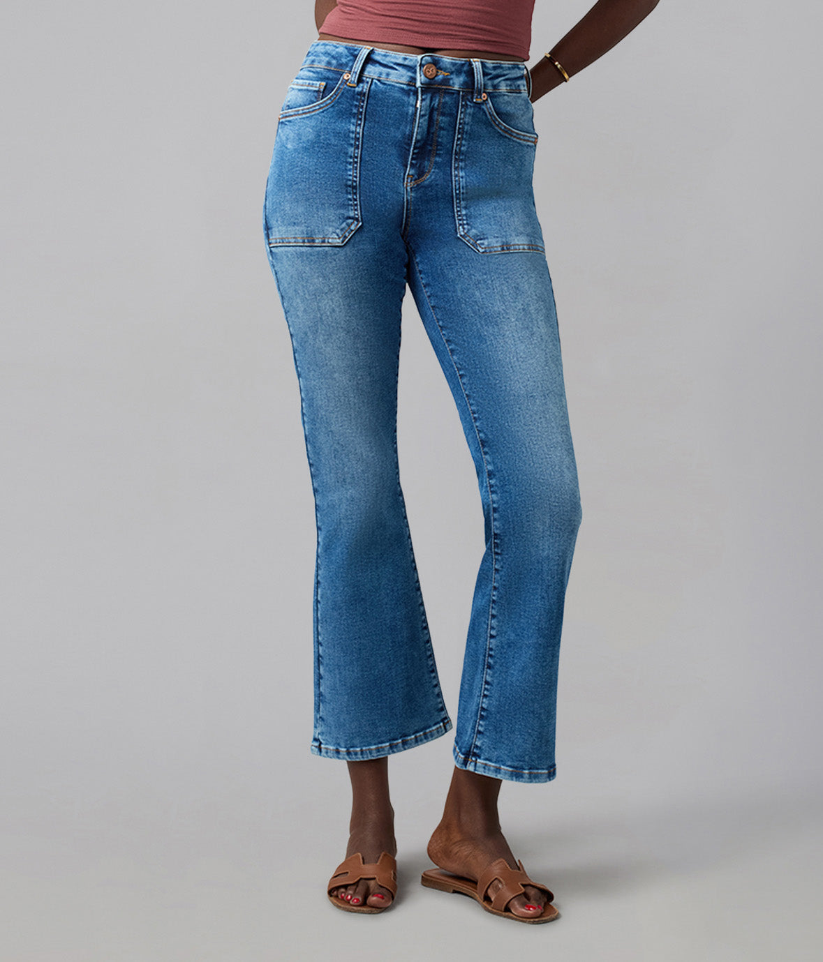 BILLIE-IM High Rise Bootcut Jeans 28" Inseam