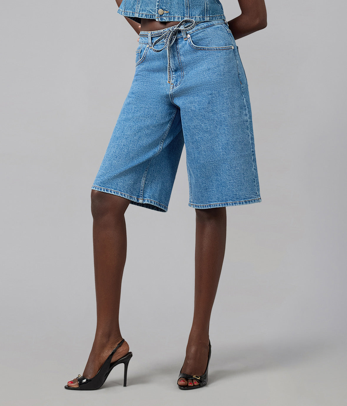 SEVILLE-VN High Rise Gaucho Jean 13" Inseam