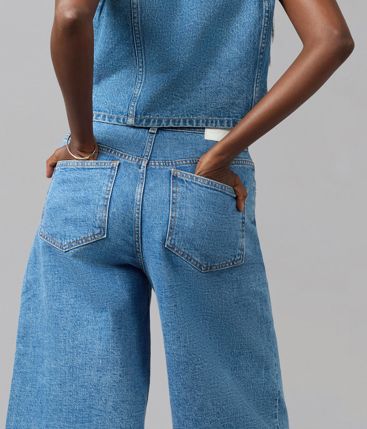 SEVILLE-VN High Rise Gaucho Jean 13" Inseam