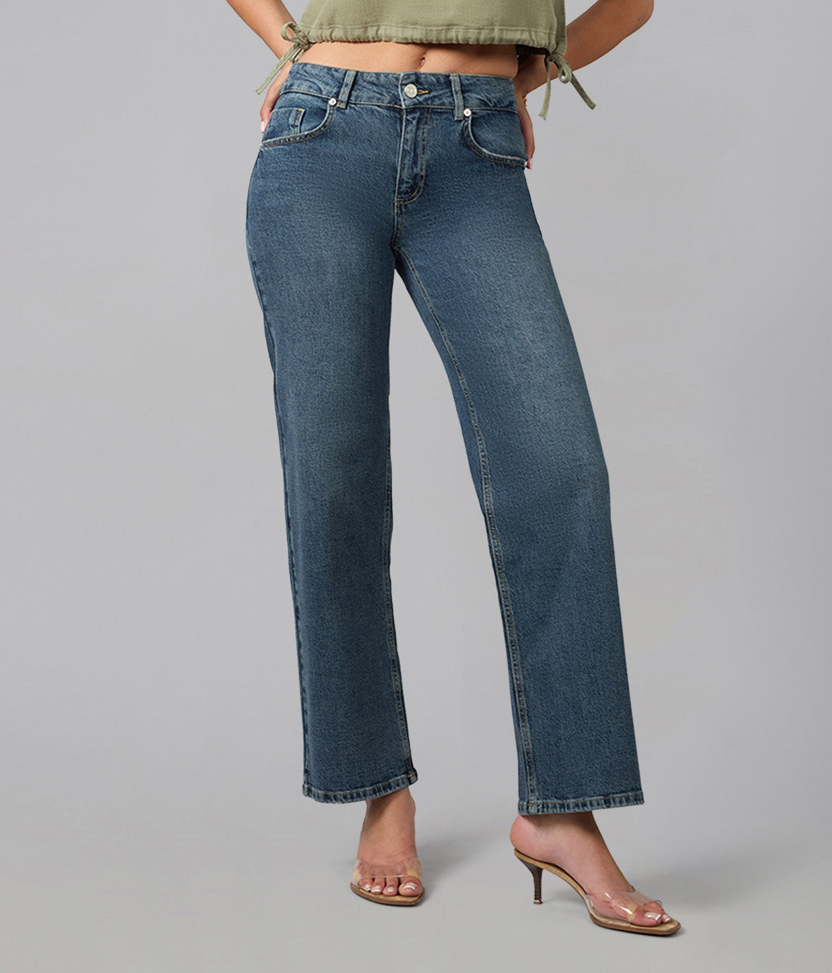 MIRO-FN Mid Rise Comfort Straight Jeans 31" Inseam