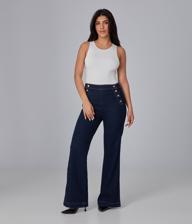 STEVIE-DRB2 High Rise Flare Jeans