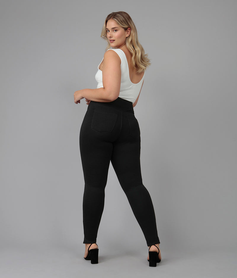 Anna-JBLK Mid-Rise Leggings