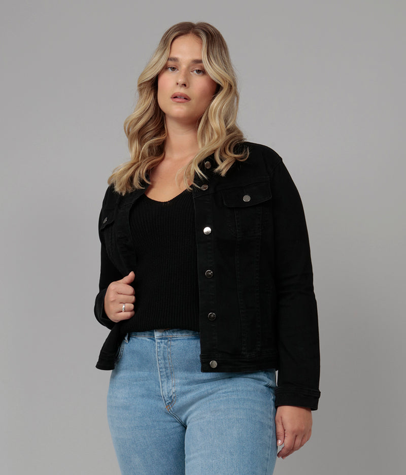 Gabriella-BLK Classic Denim Jacket