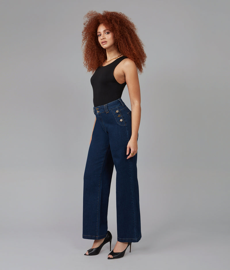 COLETTE-DRB High Rise Wide Leg Jeans