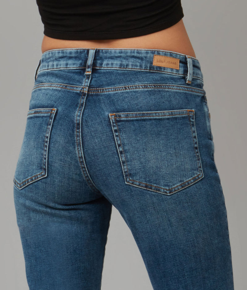 BRADLY-DIS Mid Rise Bootcut Jeans