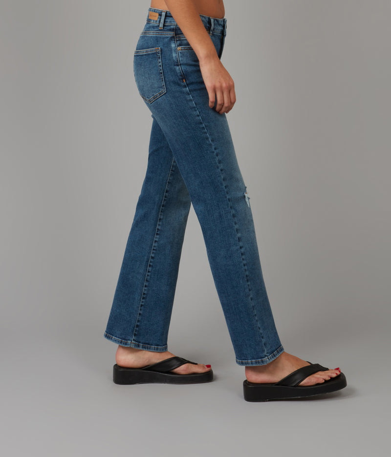 BRADLY-DIS Mid Rise Bootcut Jeans