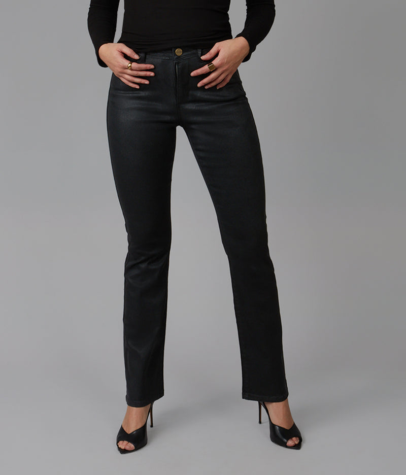 BILLIE-CBLK High Rise Bootcut Jeans