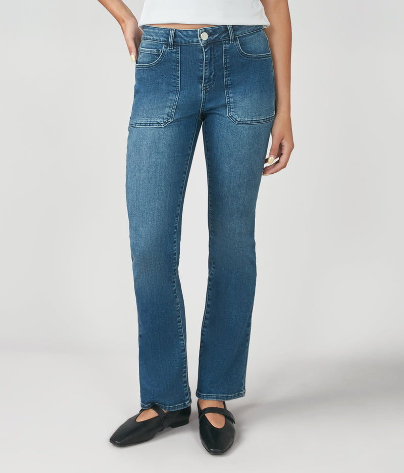 BILLIE-DIS2 High Rise Bootcut Jeans  31" Inseam