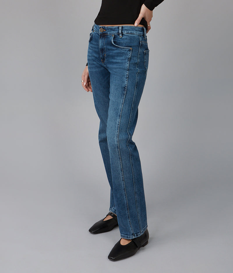 JASPER-DIS Mid Rise Straight Jeans