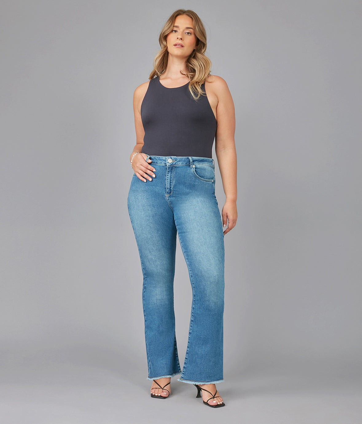 ALICE-MDL High Rise Flare Jeans 32" Inseam
