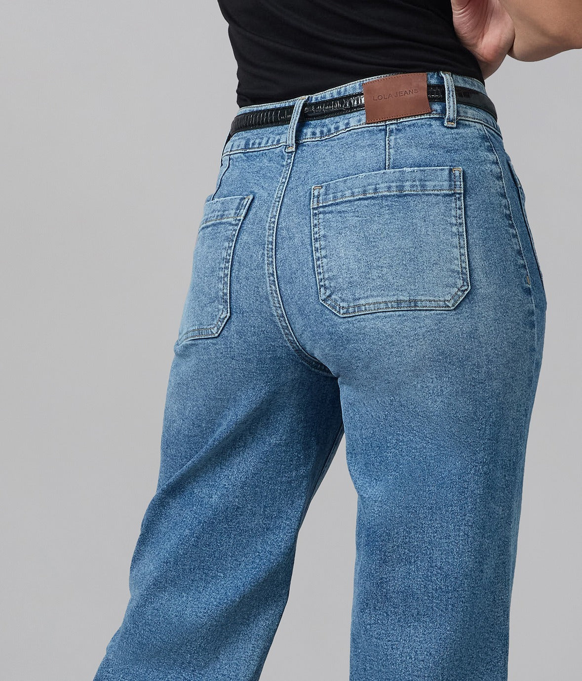 COLETTE-MDL High Rise Wide Leg Jeans 30" Inseam