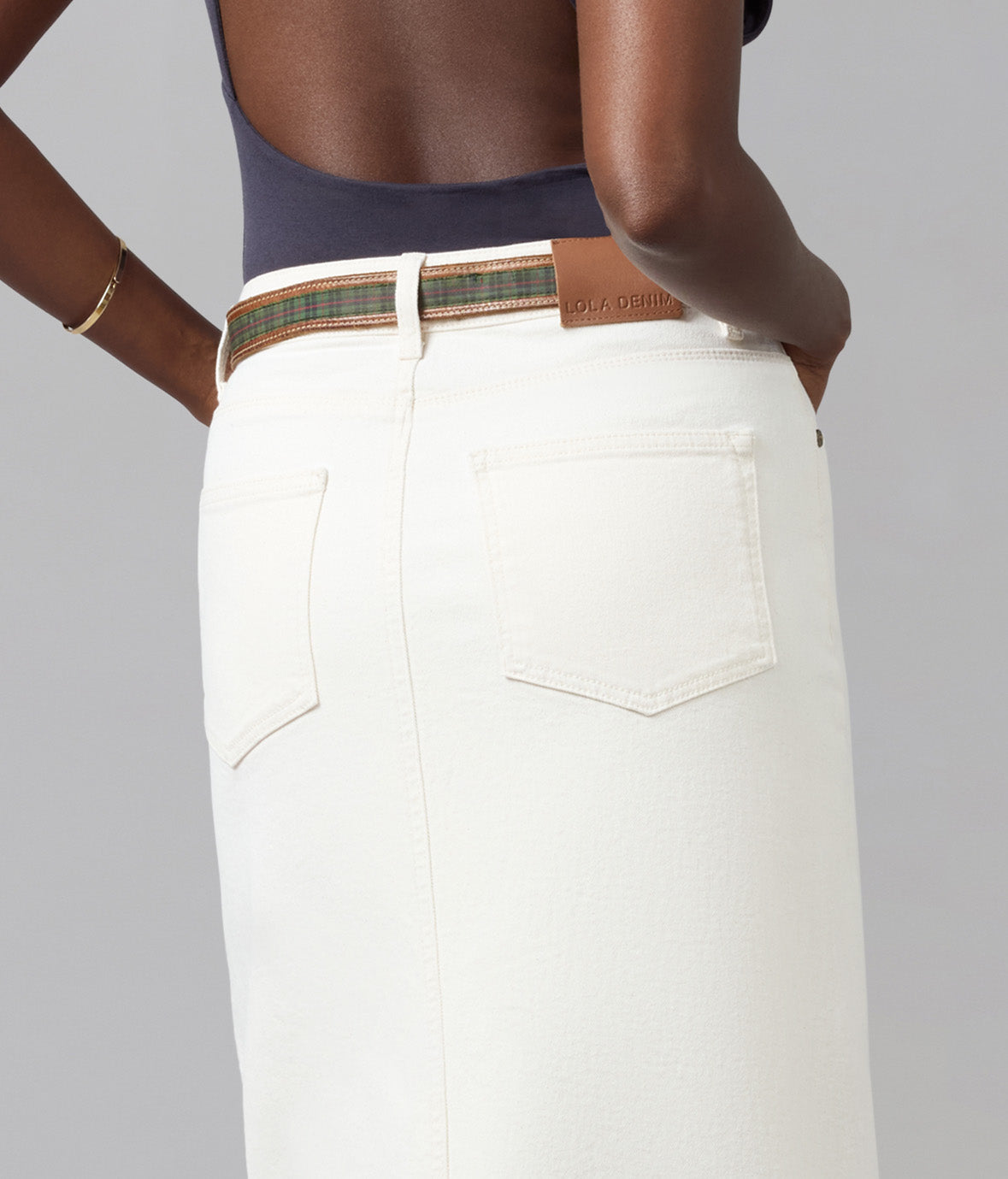 HALSTON-RAW High Rise Maxi Skirt