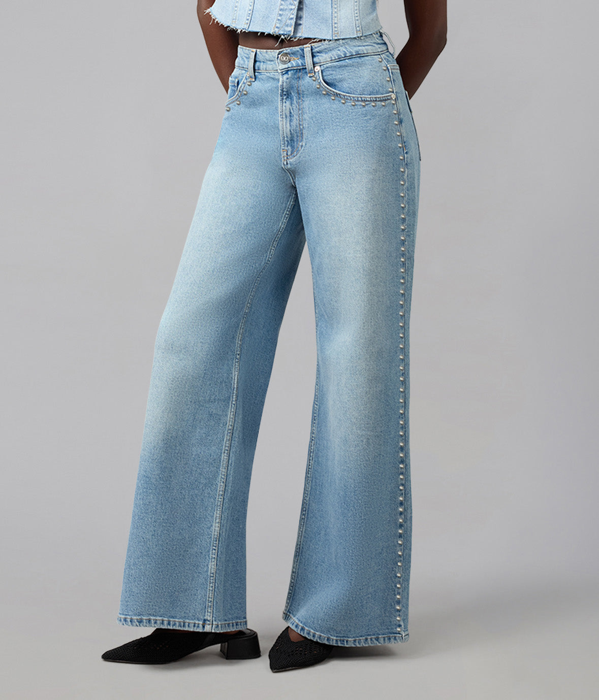 MILAN-SWB Ultra High Rise Wide Leg Jeans 32" Inseam