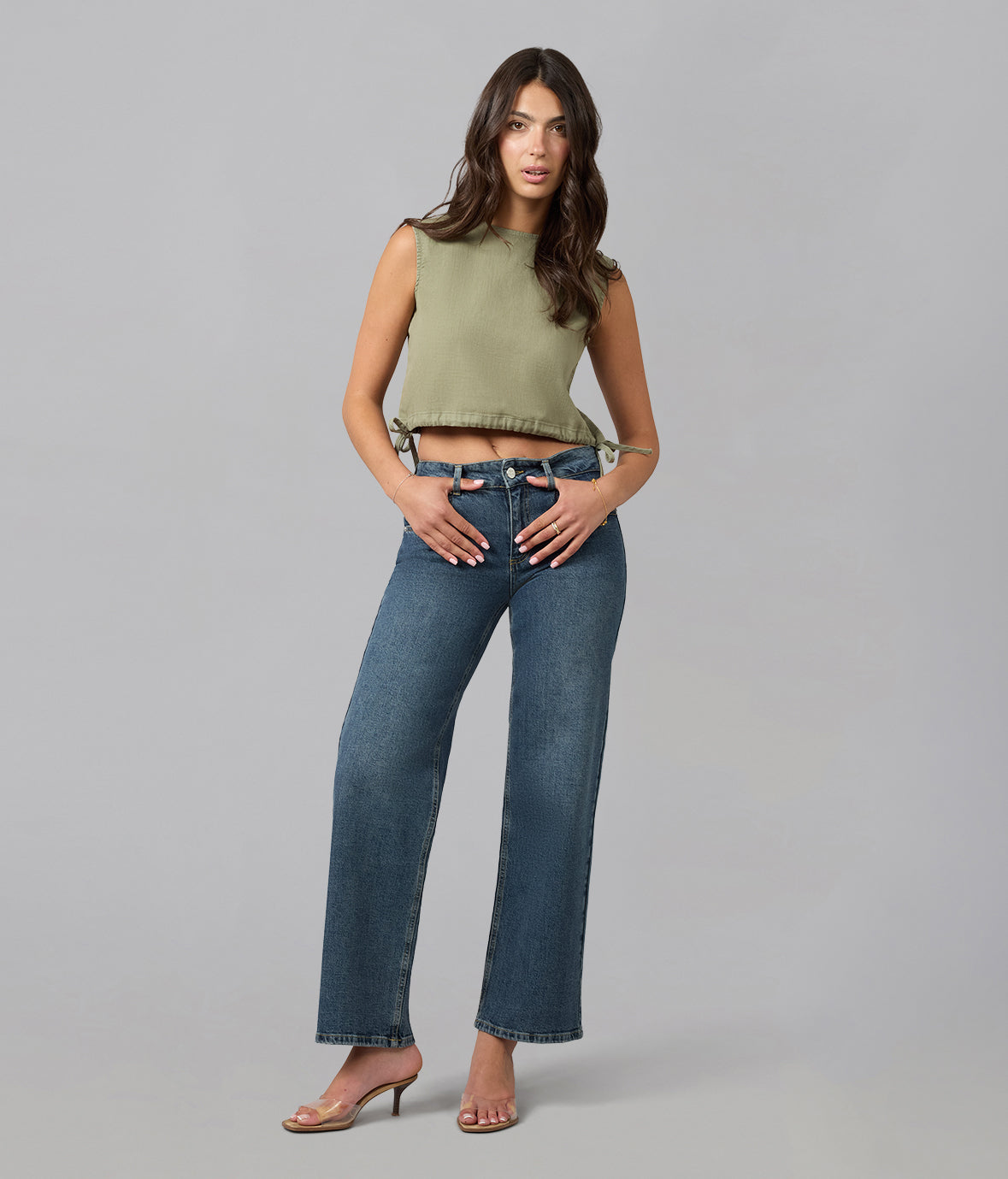 MIRO-FN Mid Rise Comfort Straight Jeans