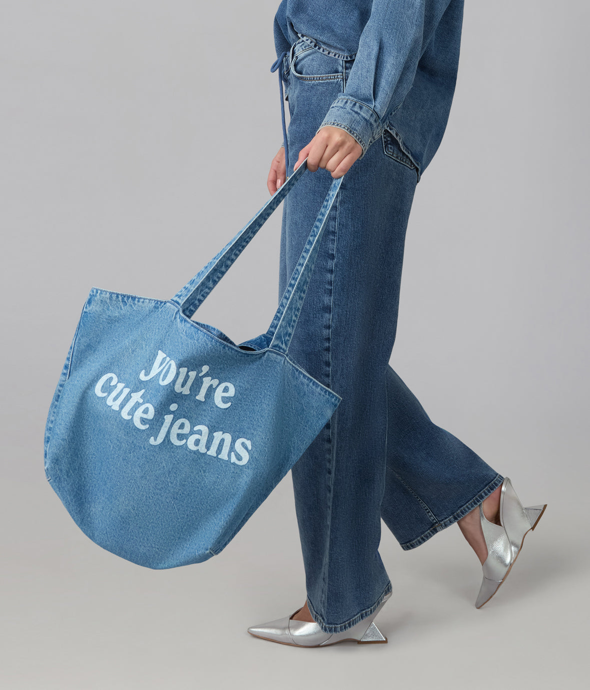 The "You're Cute Jeans" Denim Tote