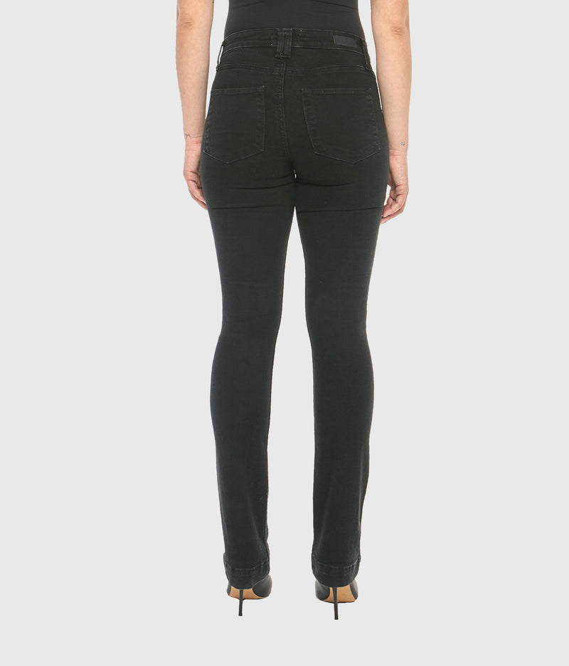 KRISTINE-RBLK Mid-Rise Straight Jeans