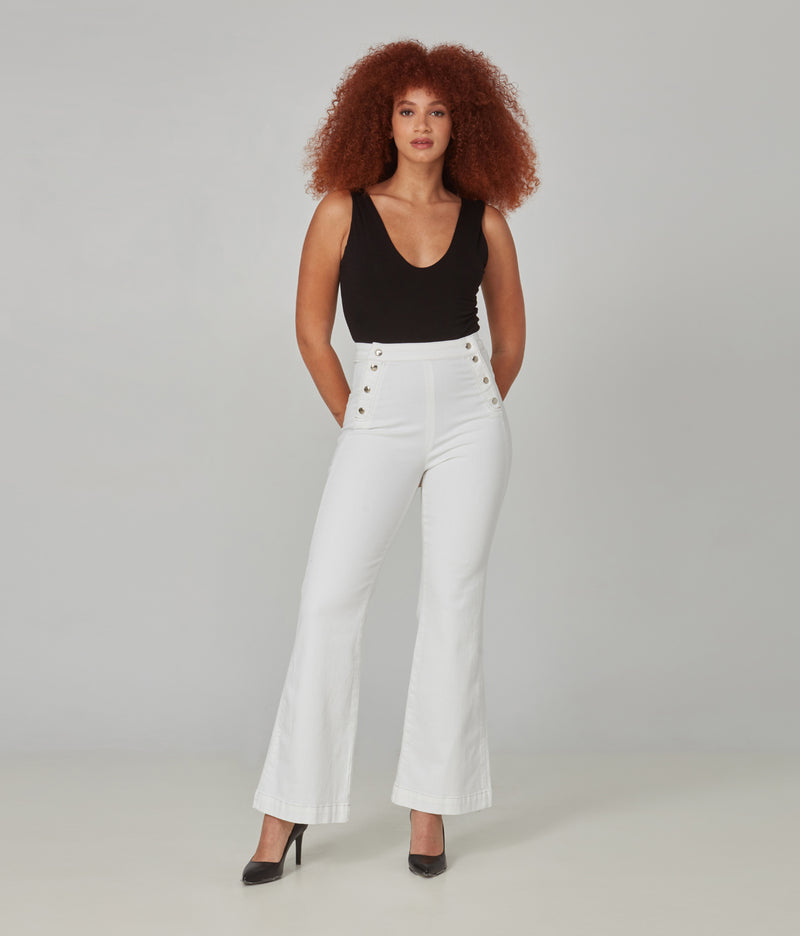 Stevie-WHT Ultra-High Rise Loose Jeans-32" Inseam