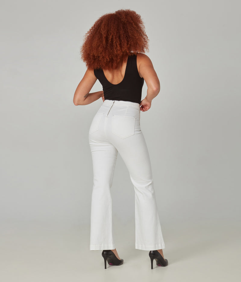 Stevie-WHT Ultra-High Rise Loose Jeans-32" Inseam